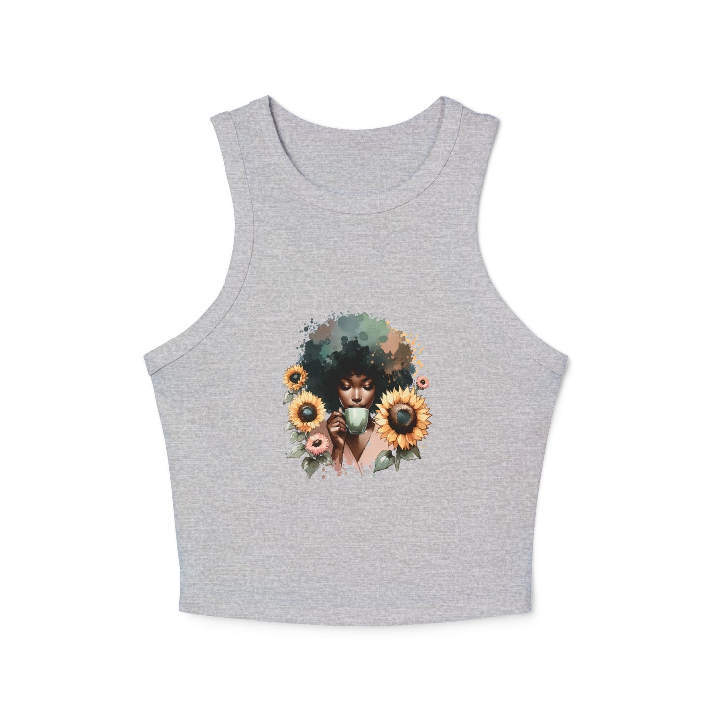 Sunflowers And Coffee Tank Top