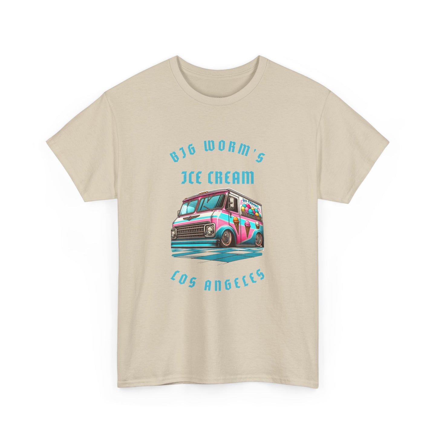 Big Worm's Ice Cream Truck Unisex Heavy Cotton Tee