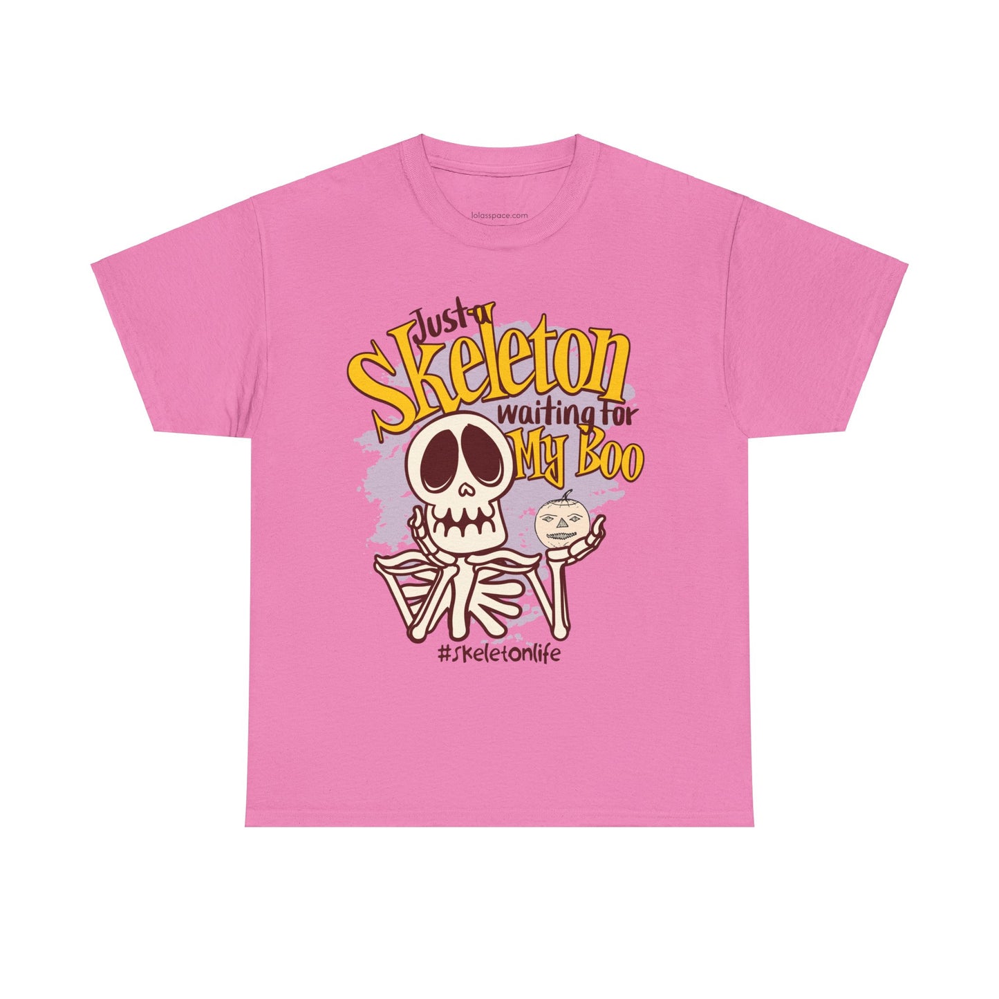 Halloween Skeleton Boo Unisex Heavy Cotton Tee