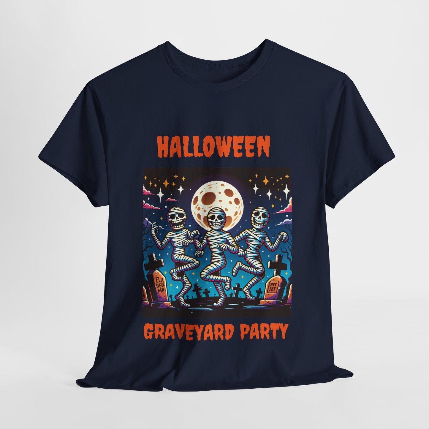 Halloween Graveyard Party Unisex Heavy Cotton Tee