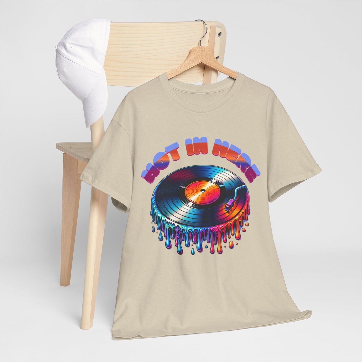 Hot In Here Melting Record Unisex Heavy Cotton Tee