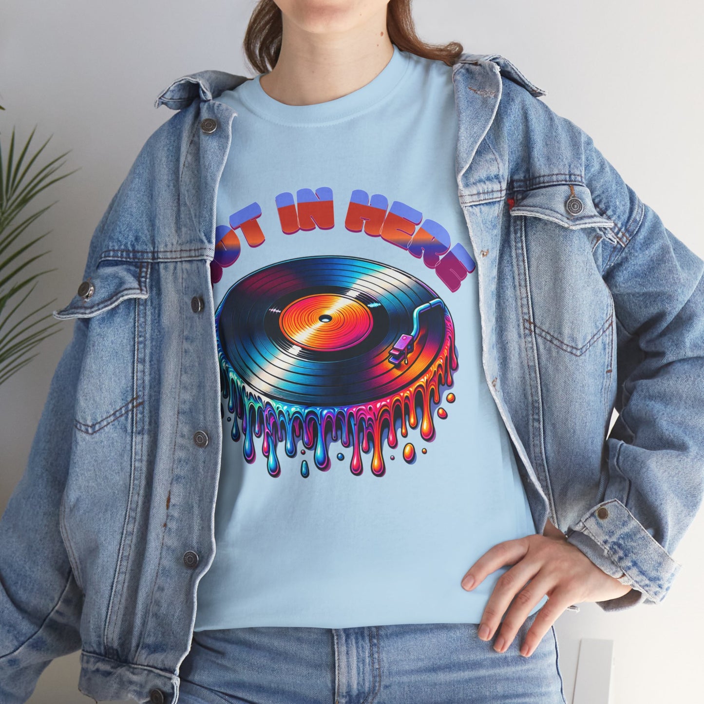 Hot In Here Melting Record Unisex Heavy Cotton Tee