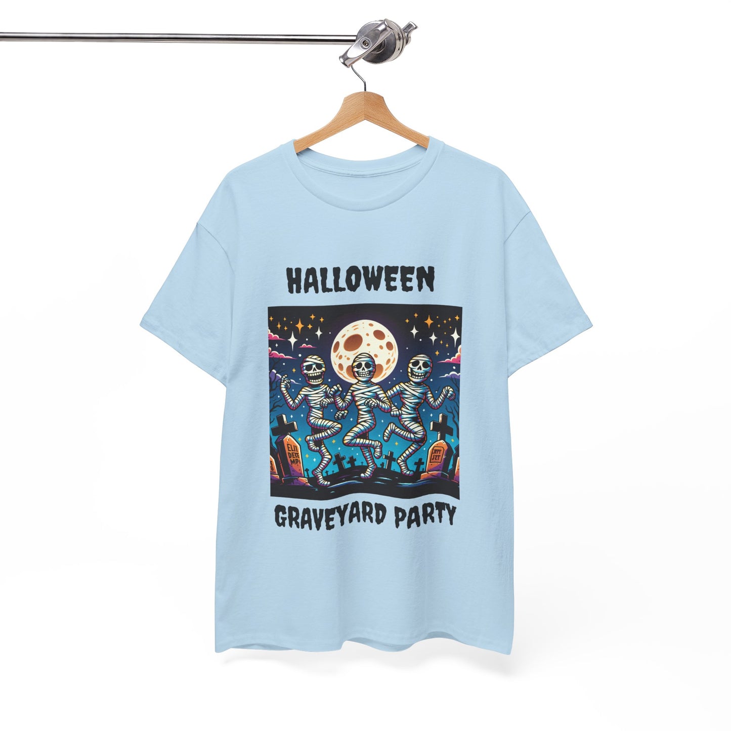 Halloween Graveyard Party Unisex Heavy Cotton Tee