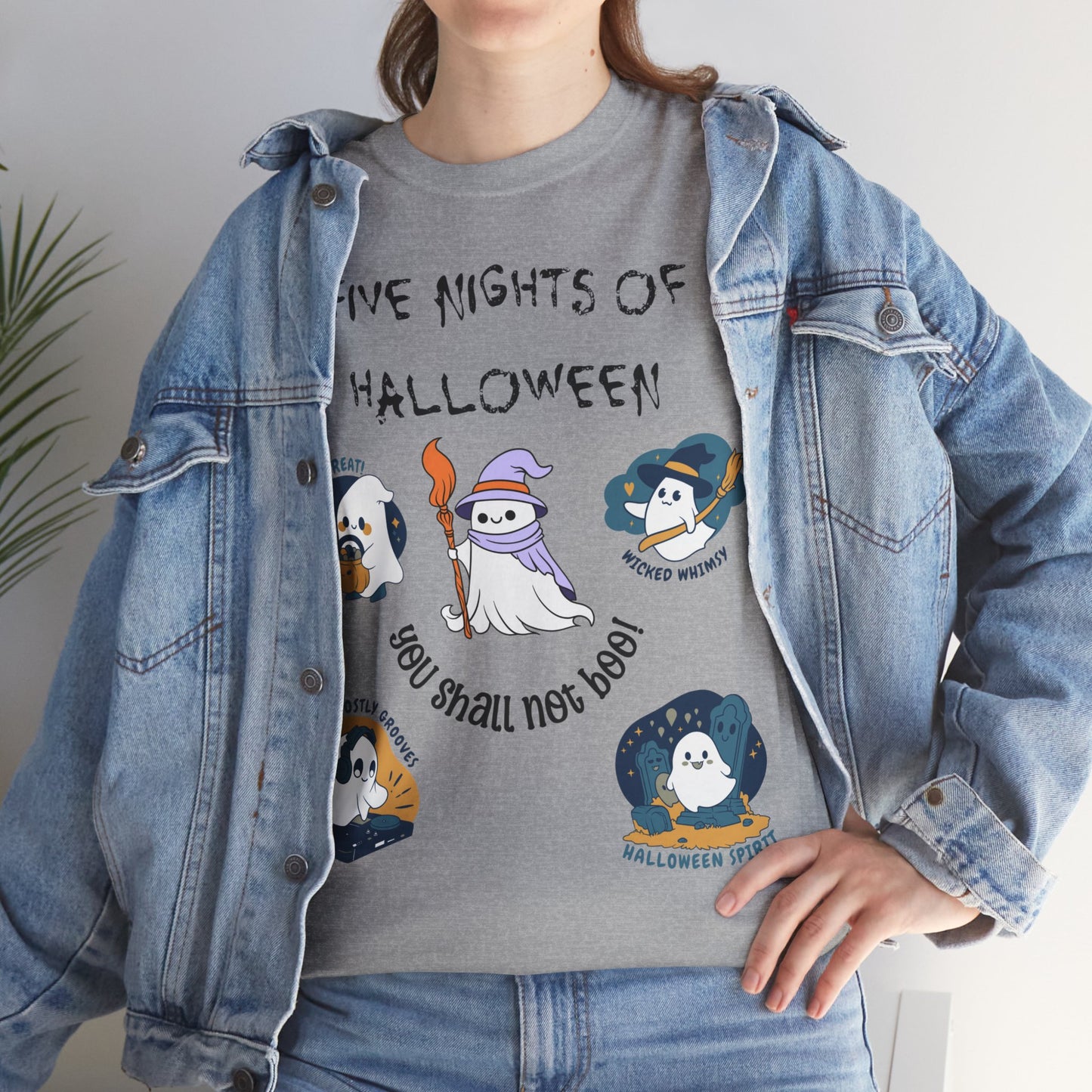 Five Nights Of Halloween Unisex Heavy Cotton Tee