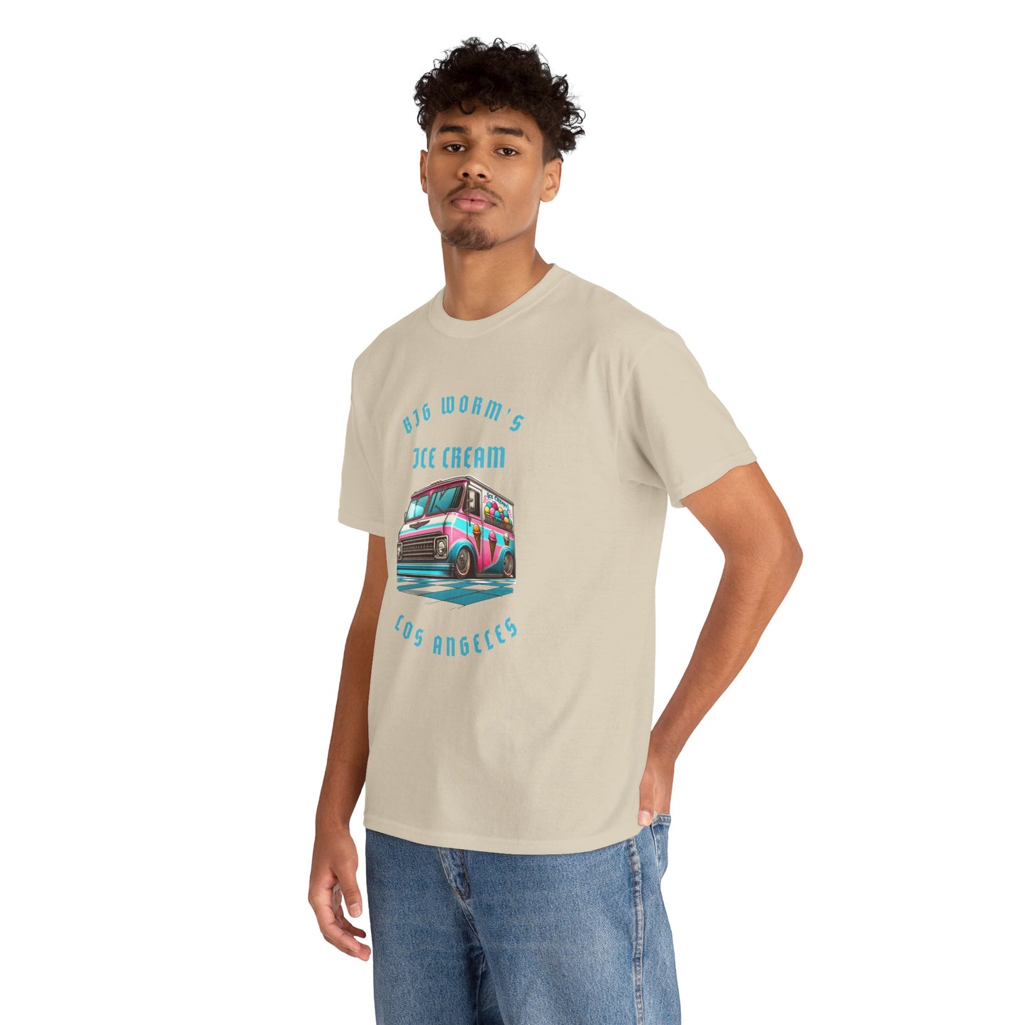 Big Worm's Ice Cream Truck Unisex Heavy Cotton Tee