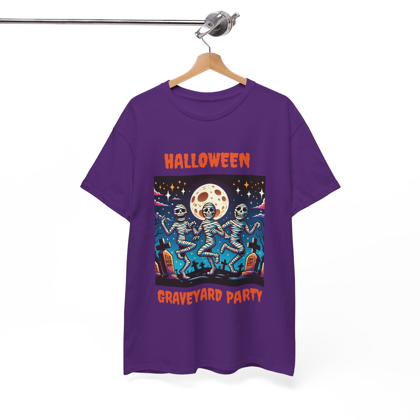 Halloween Graveyard Party Unisex Heavy Cotton Tee