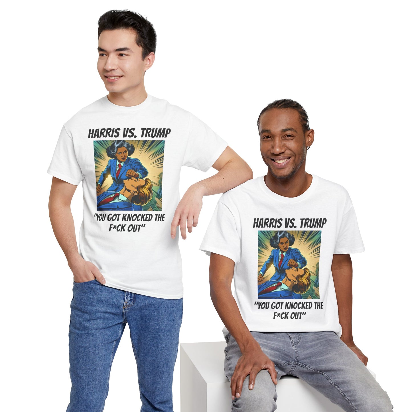 Harris vs Trump Unisex Heavy Cotton Tee