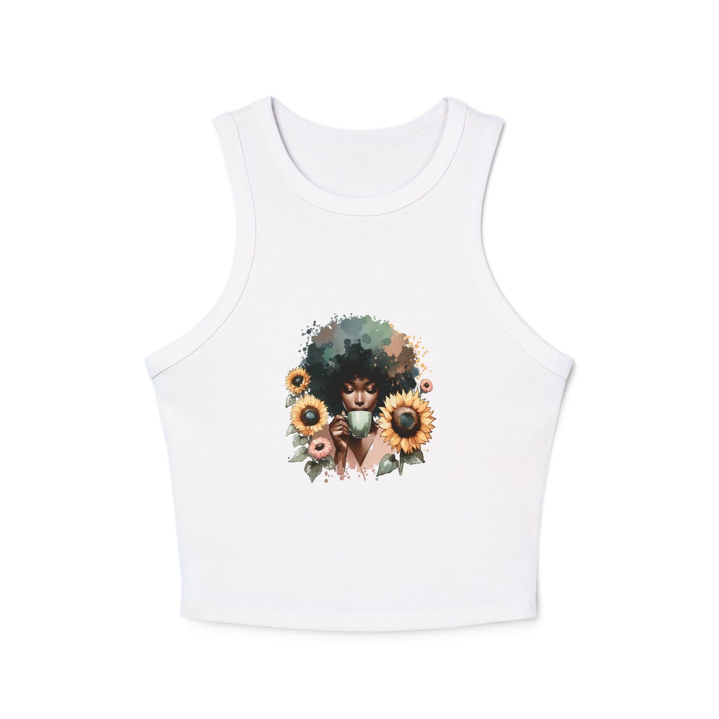 Sunflowers And Coffee Tank Top