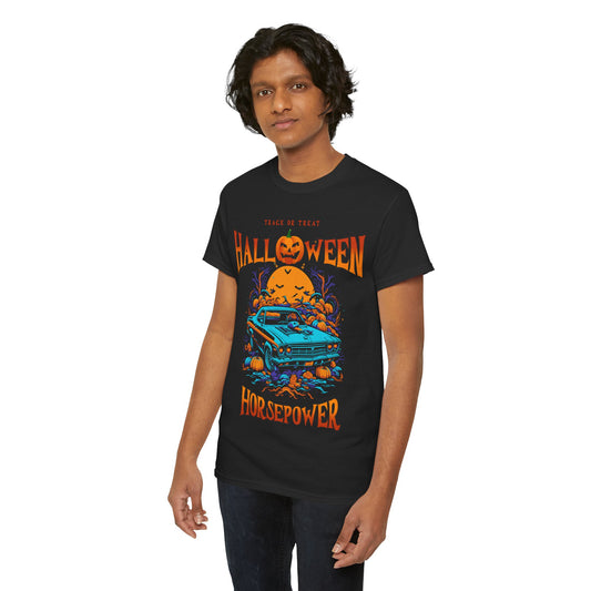 Halloween Horsepower Unisex Heavy Cotton Tee