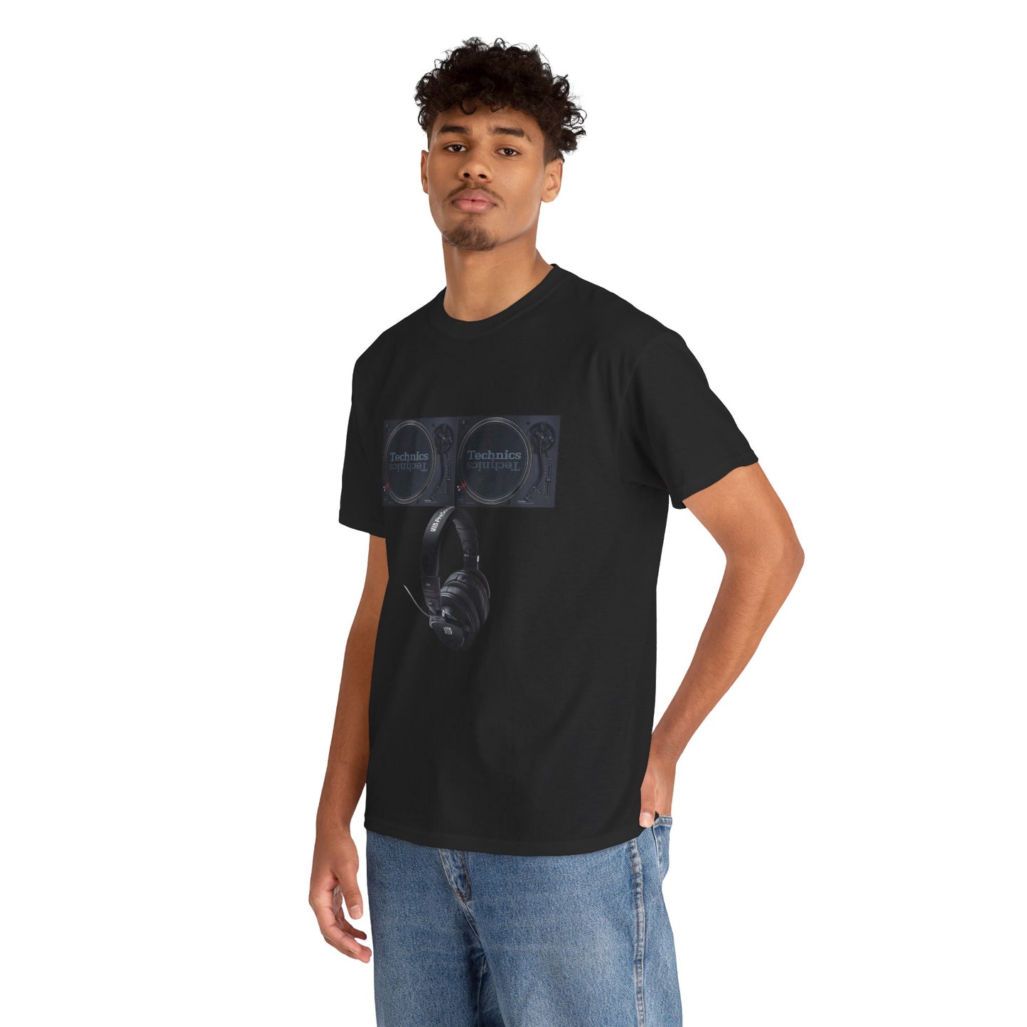 DJ Technics Turntables Unisex Heavy Cotton Tee