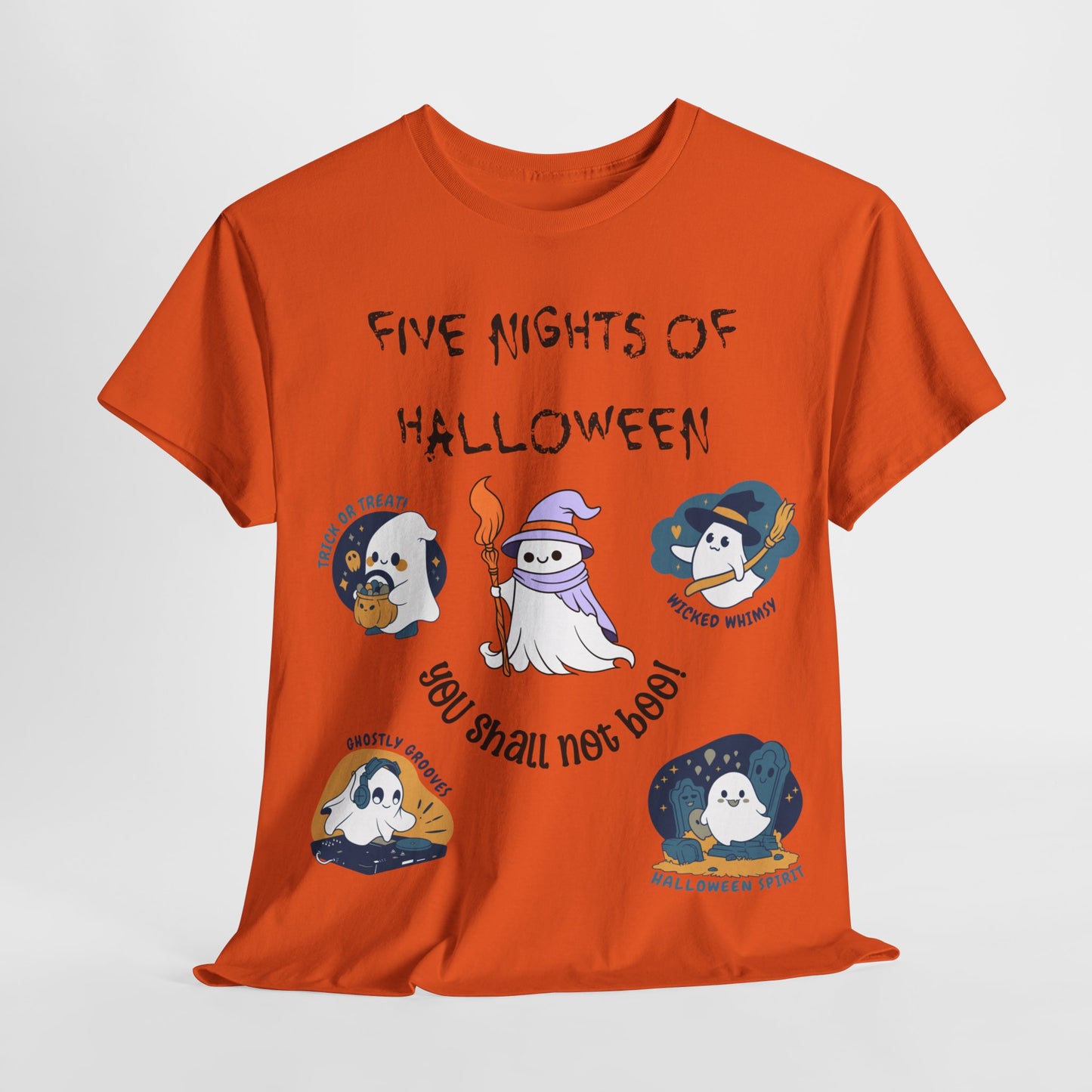 Five Nights Of Halloween Unisex Heavy Cotton Tee