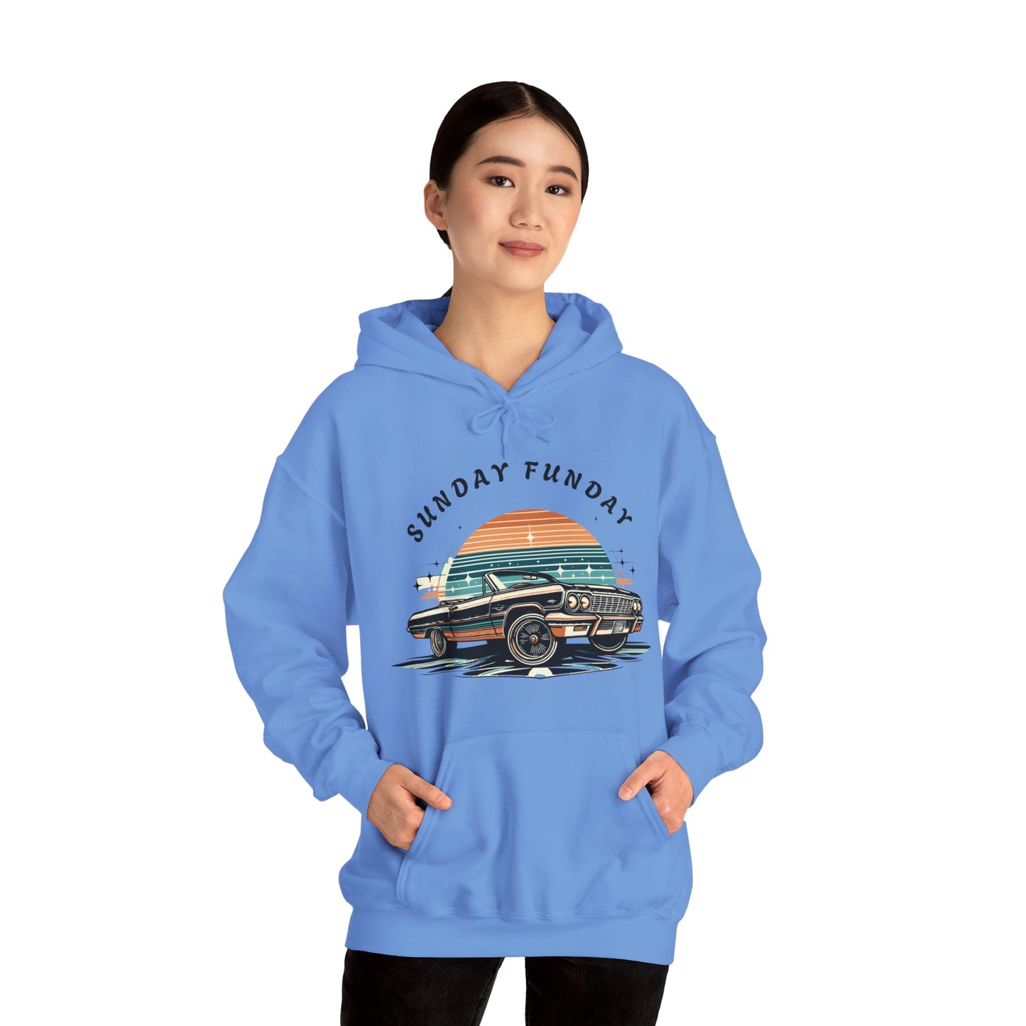 Sunday Funday Cruisin Lowrider Unisex Heavy Blend™ Hooded Sweatshirt