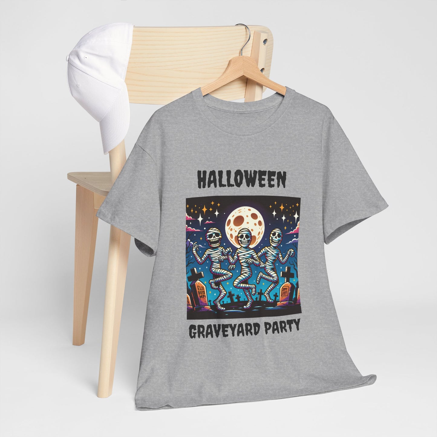 Halloween Graveyard Party Unisex Heavy Cotton Tee