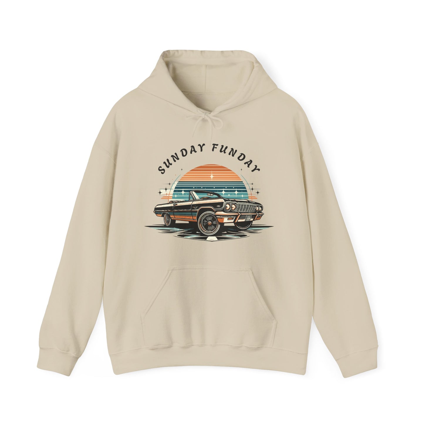 Sunday Funday Cruisin Lowrider Unisex Heavy Blend™ Hooded Sweatshirt