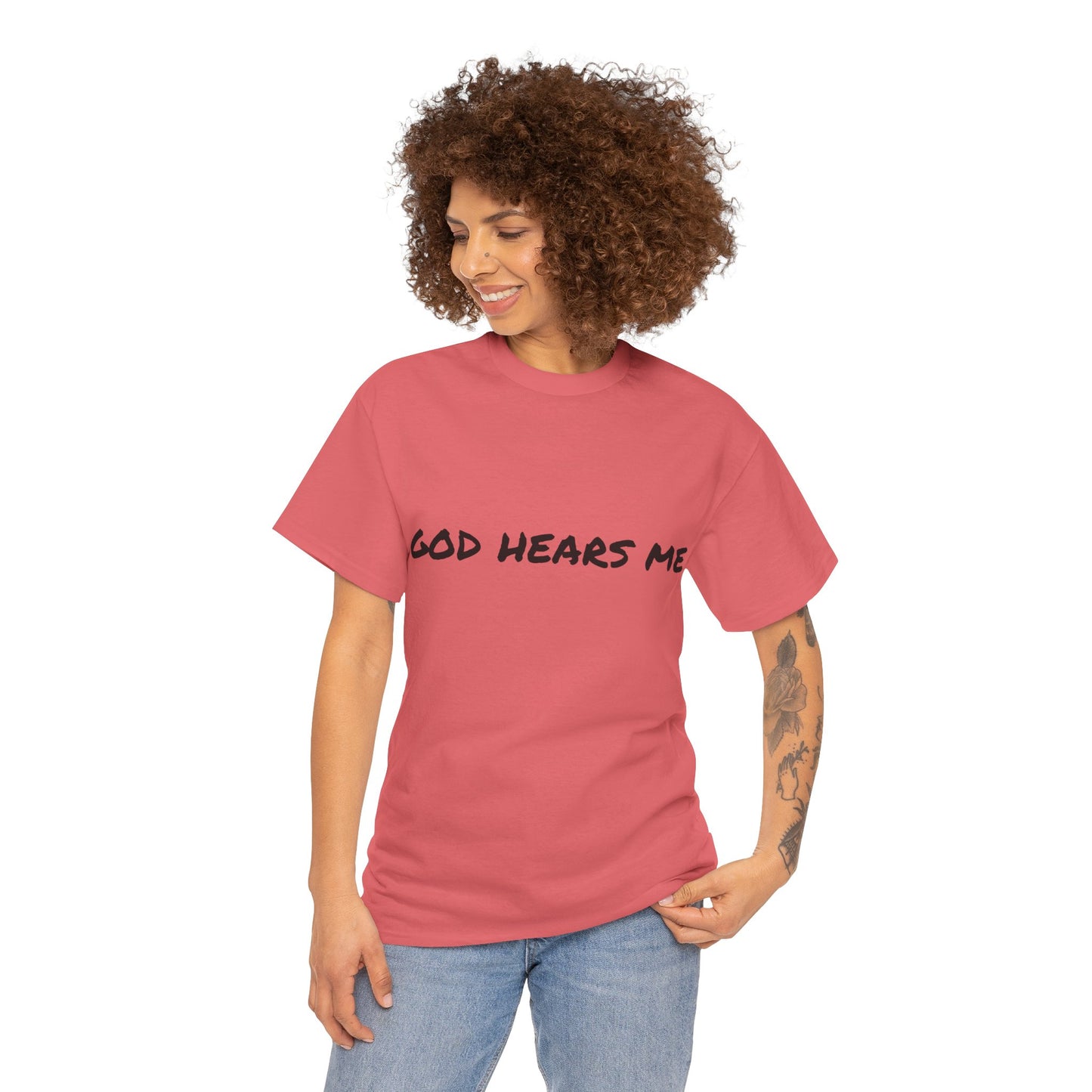 God Hears Me Unisex Heavy Cotton Tee