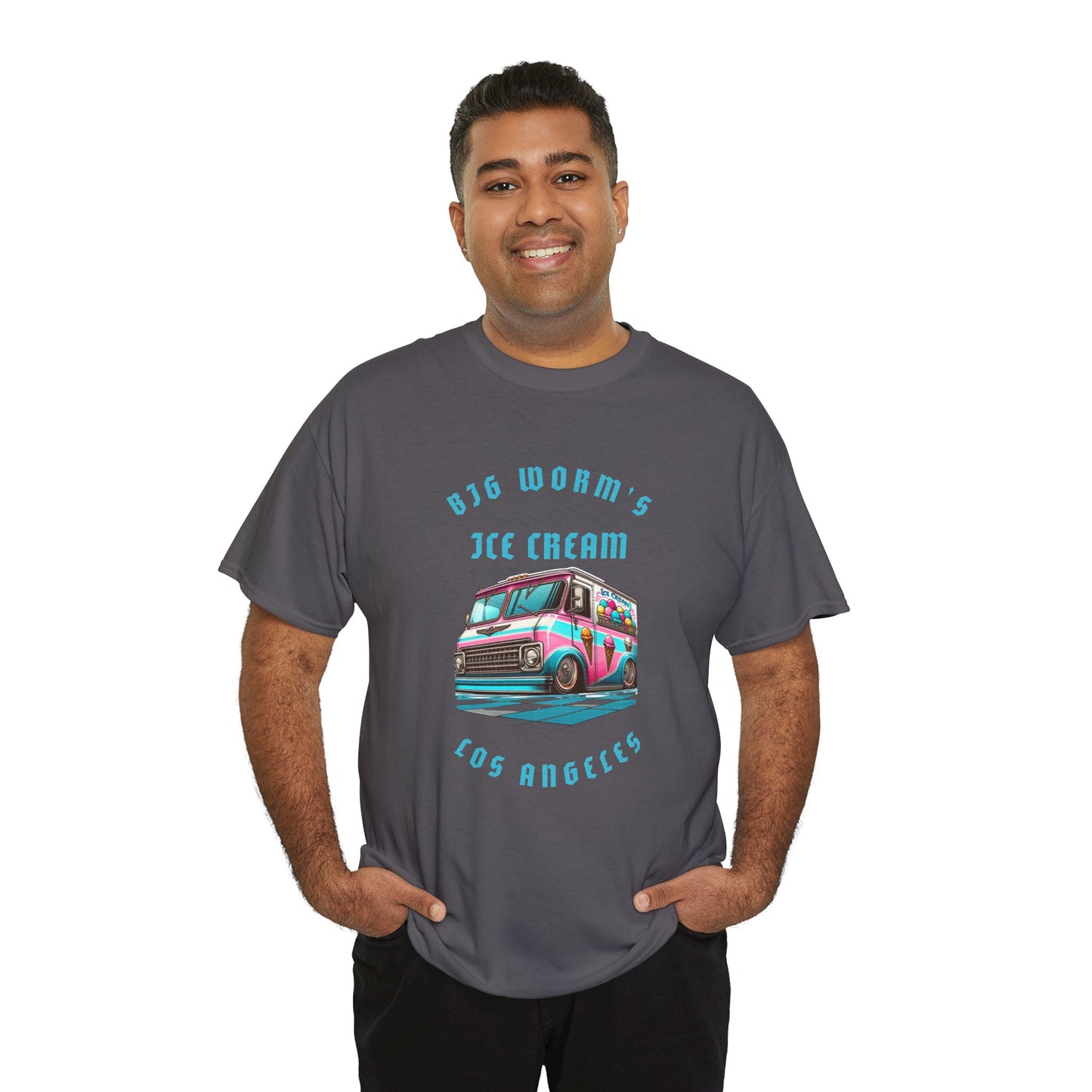 Big Worm's Ice Cream Truck Unisex Heavy Cotton Tee