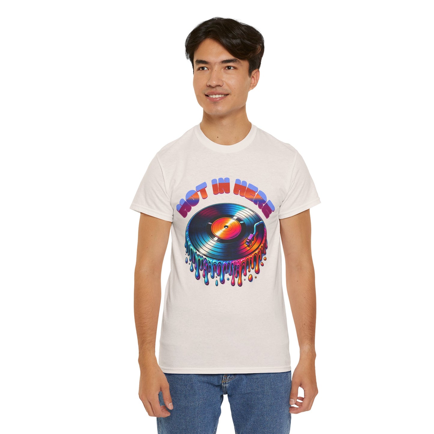 Hot In Here Melting Record Unisex Heavy Cotton Tee