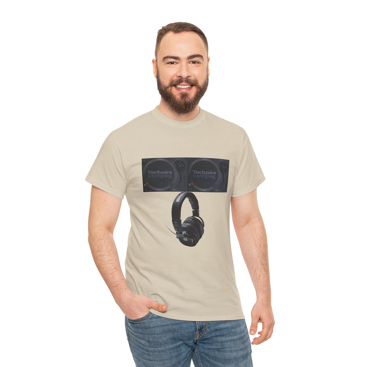 DJ Technics Turntables Unisex Heavy Cotton Tee