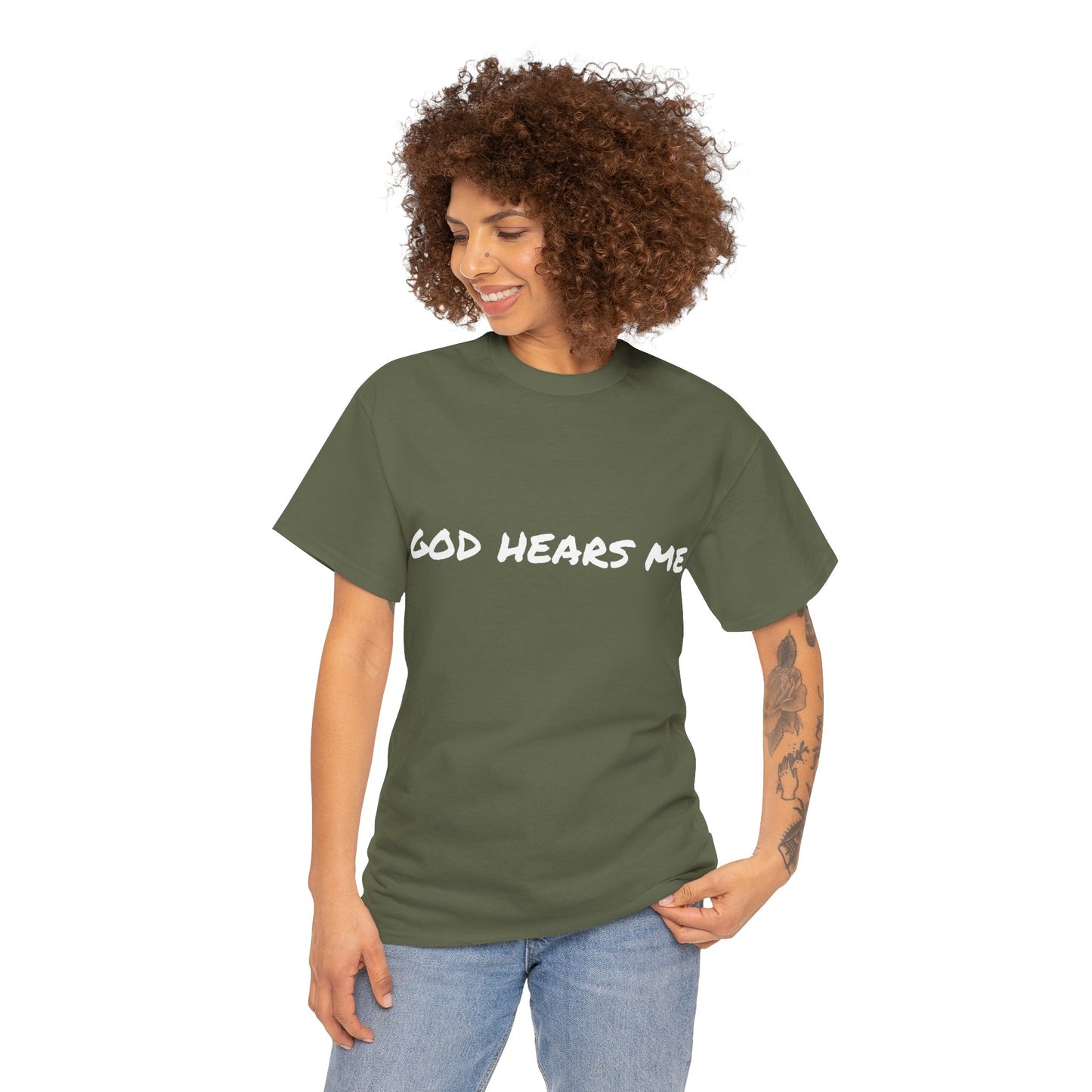 God Hears Me Unisex Heavy Cotton Tee