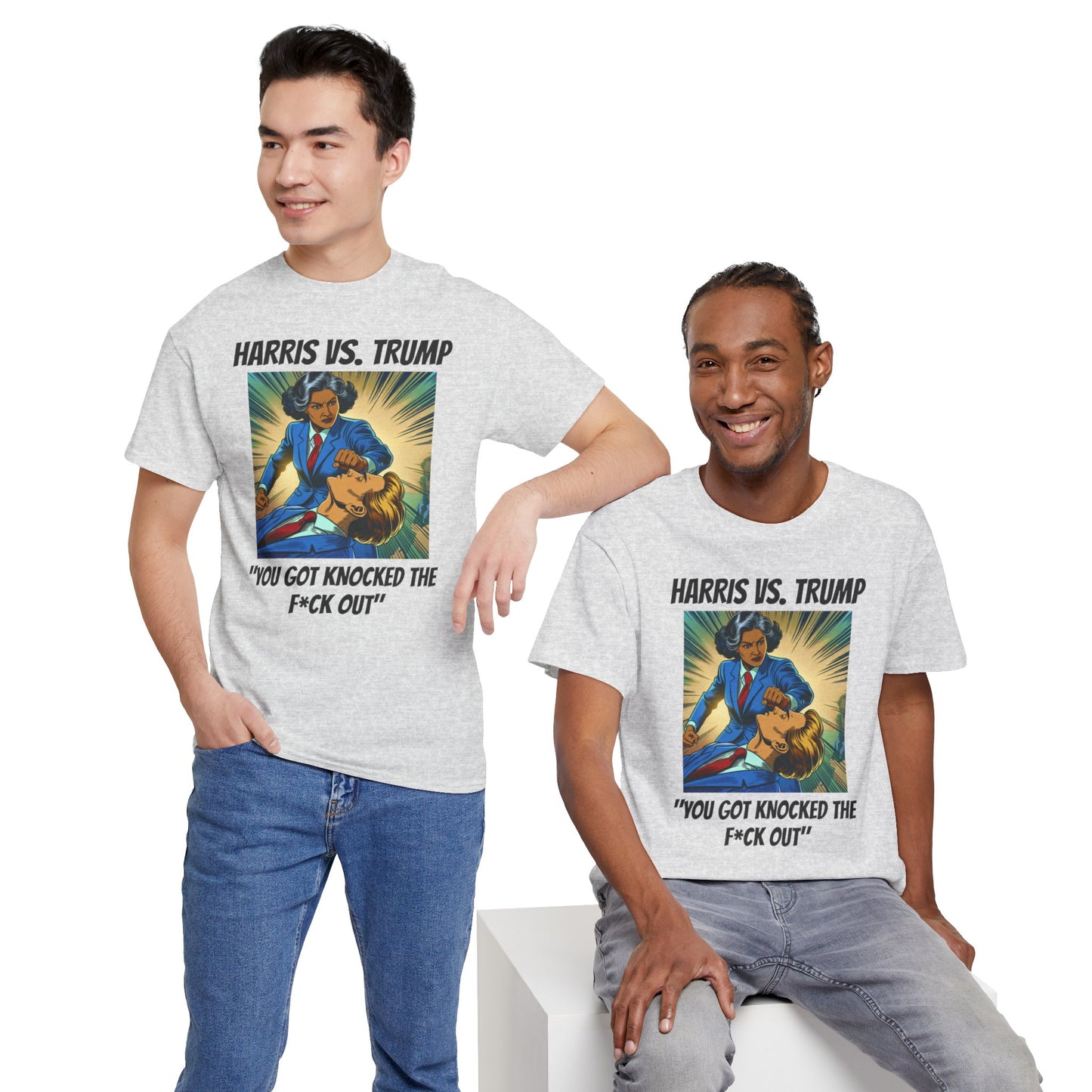 Harris vs Trump Unisex Heavy Cotton Tee