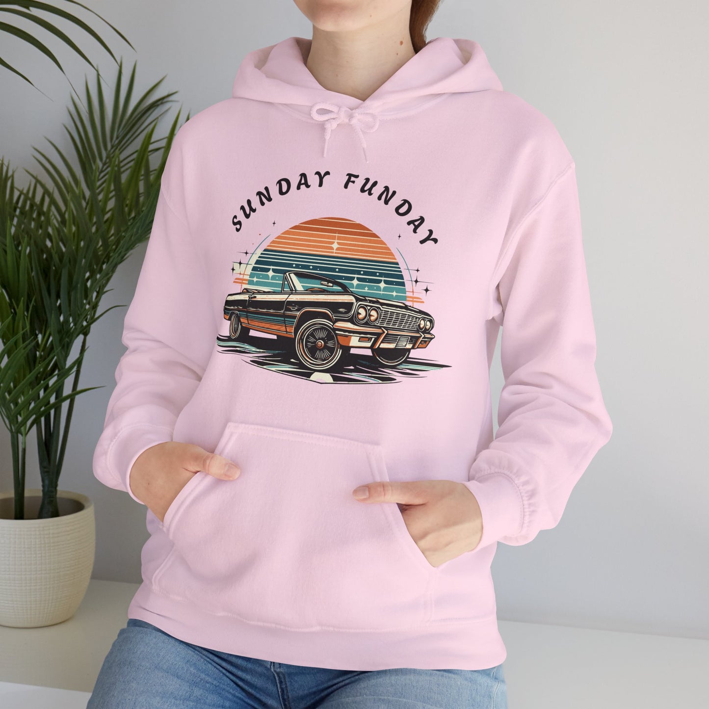 Sunday Funday Cruisin Lowrider Unisex Heavy Blend™ Hooded Sweatshirt