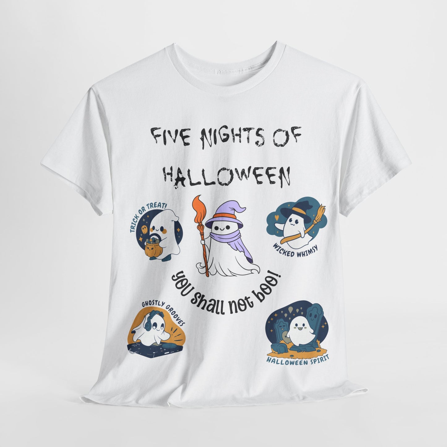 Five Nights Of Halloween Unisex Heavy Cotton Tee