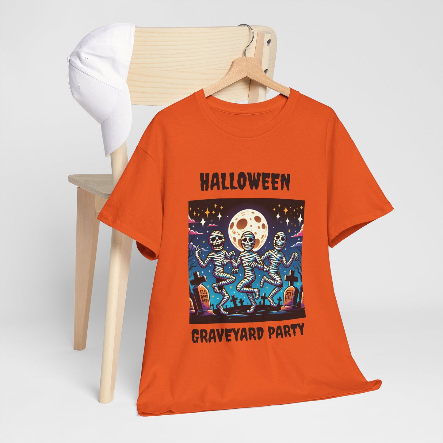 Halloween Graveyard Party Unisex Heavy Cotton Tee