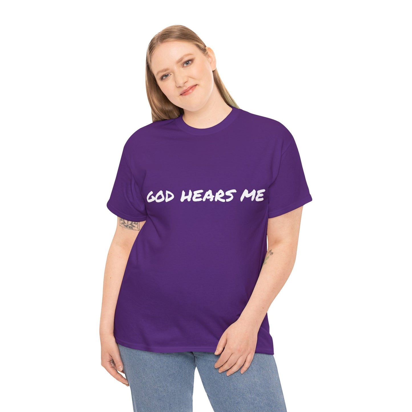 God Hears Me Unisex Heavy Cotton Tee