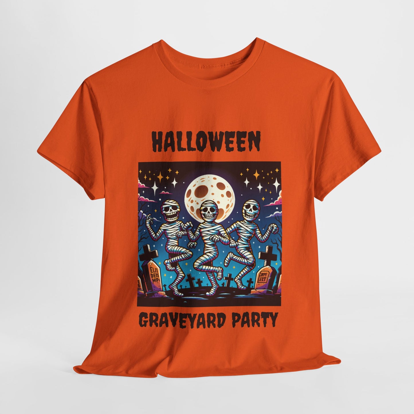 Halloween Graveyard Party Unisex Heavy Cotton Tee