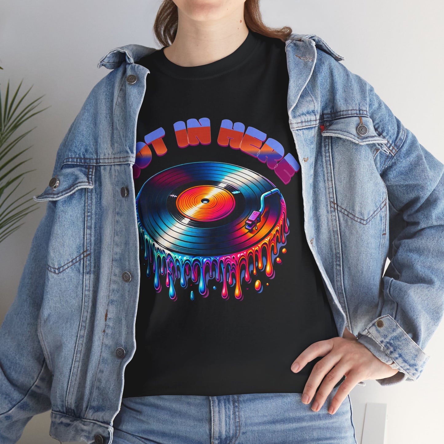 Hot In Here Melting Record Unisex Heavy Cotton Tee