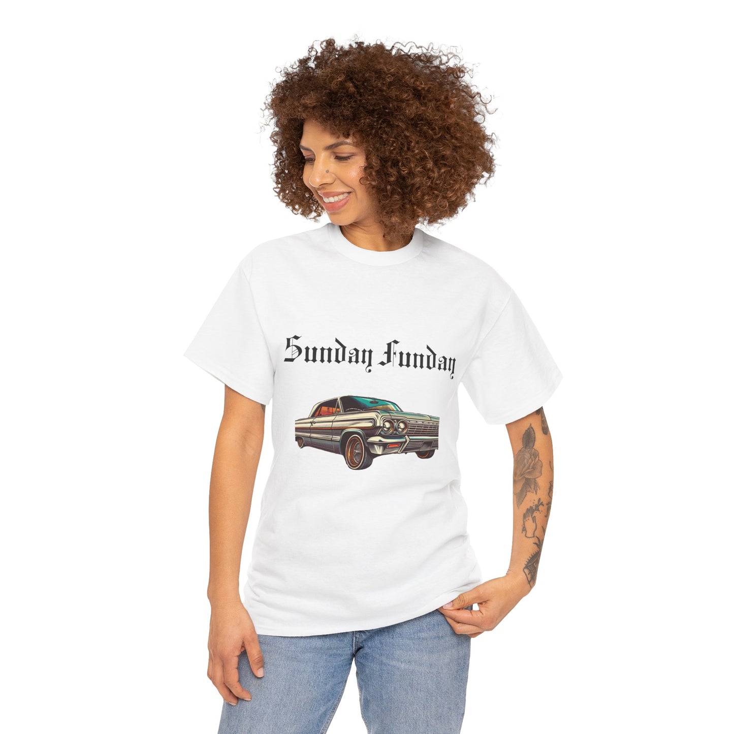 Sunday Funday Lowrider Unisex Heavy Cotton Tee