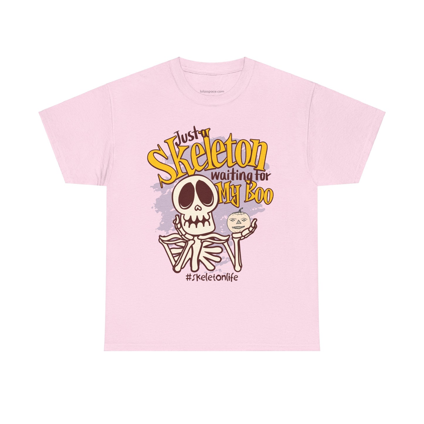 Halloween Skeleton Boo Unisex Heavy Cotton Tee