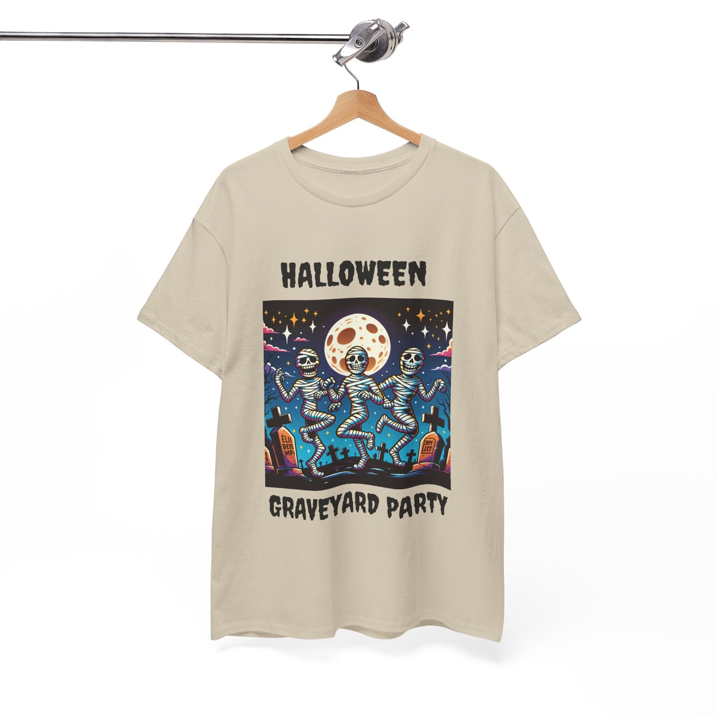 Halloween Graveyard Party Unisex Heavy Cotton Tee