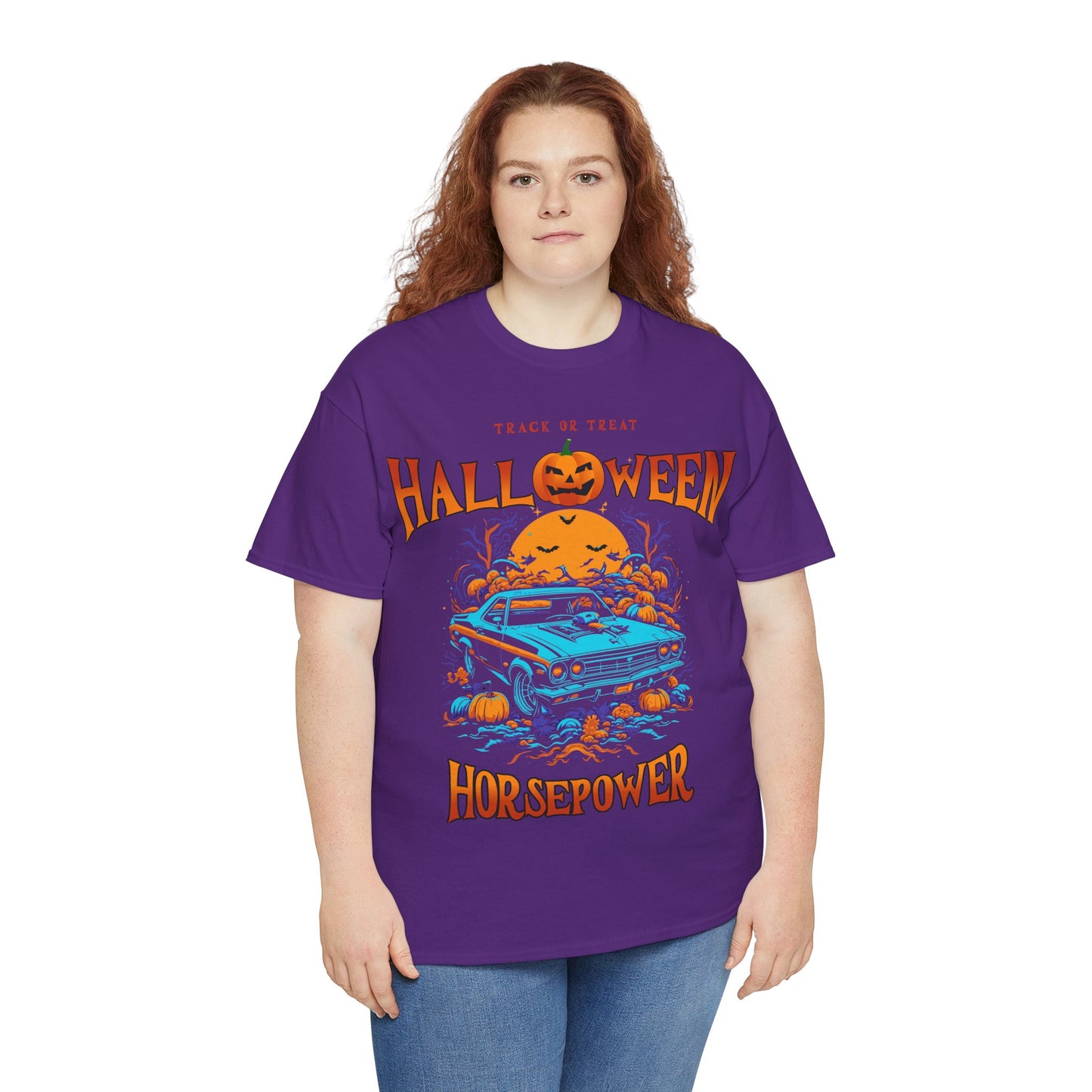 Halloween Horsepower Unisex Heavy Cotton Tee