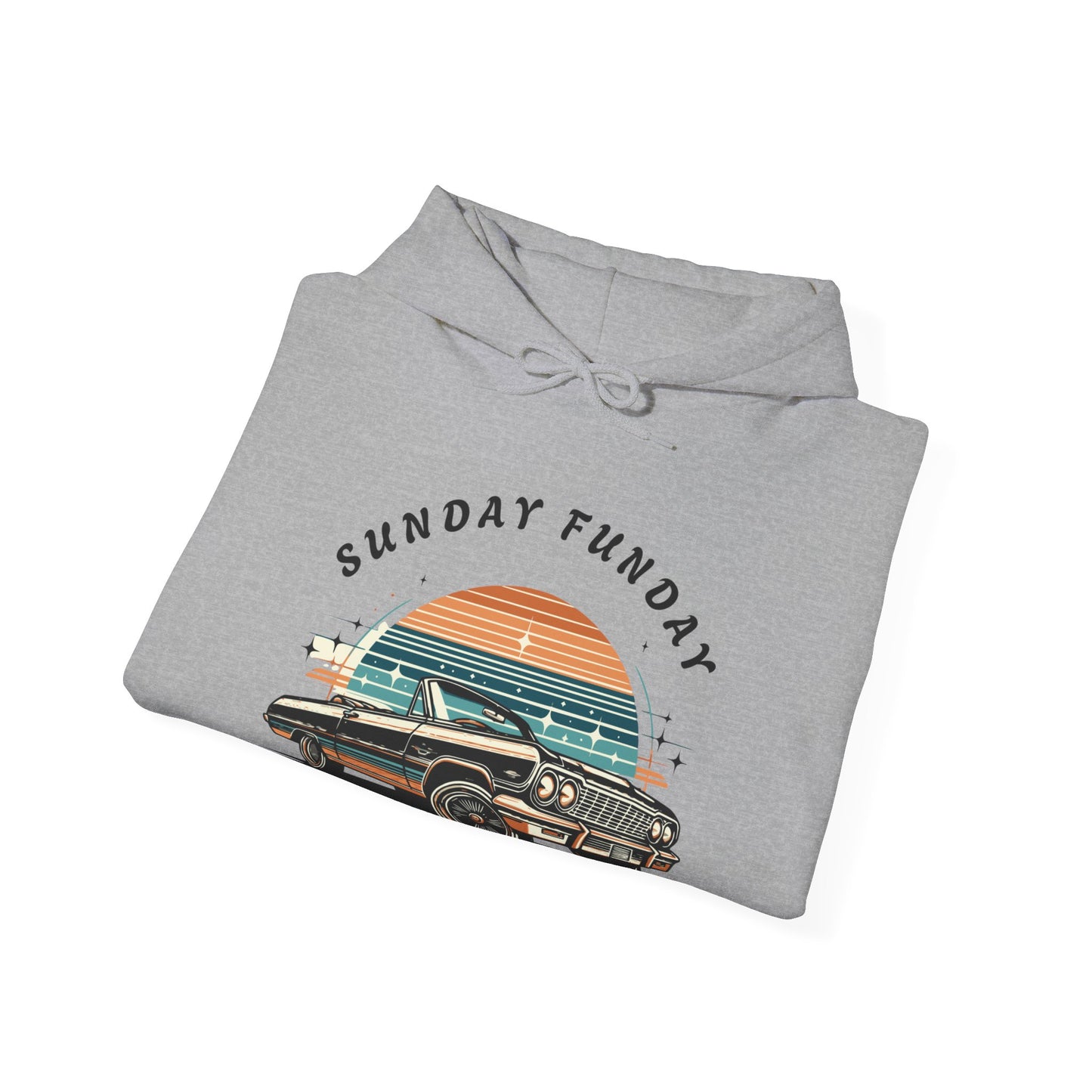 Sunday Funday Cruisin Lowrider Unisex Heavy Blend™ Hooded Sweatshirt