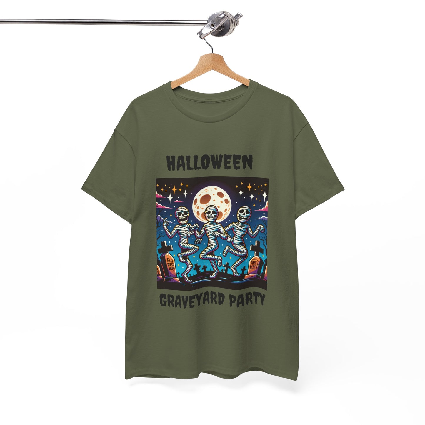 Halloween Graveyard Party Unisex Heavy Cotton Tee