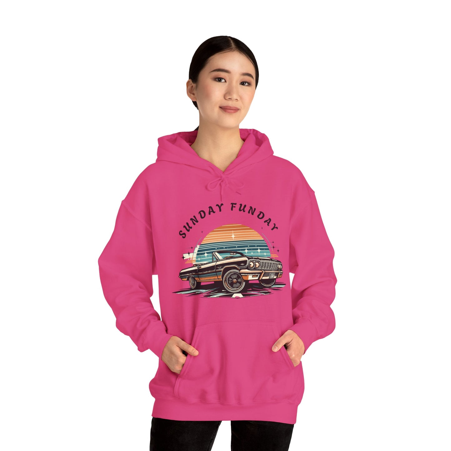 Sunday Funday Cruisin Lowrider Unisex Heavy Blend™ Hooded Sweatshirt