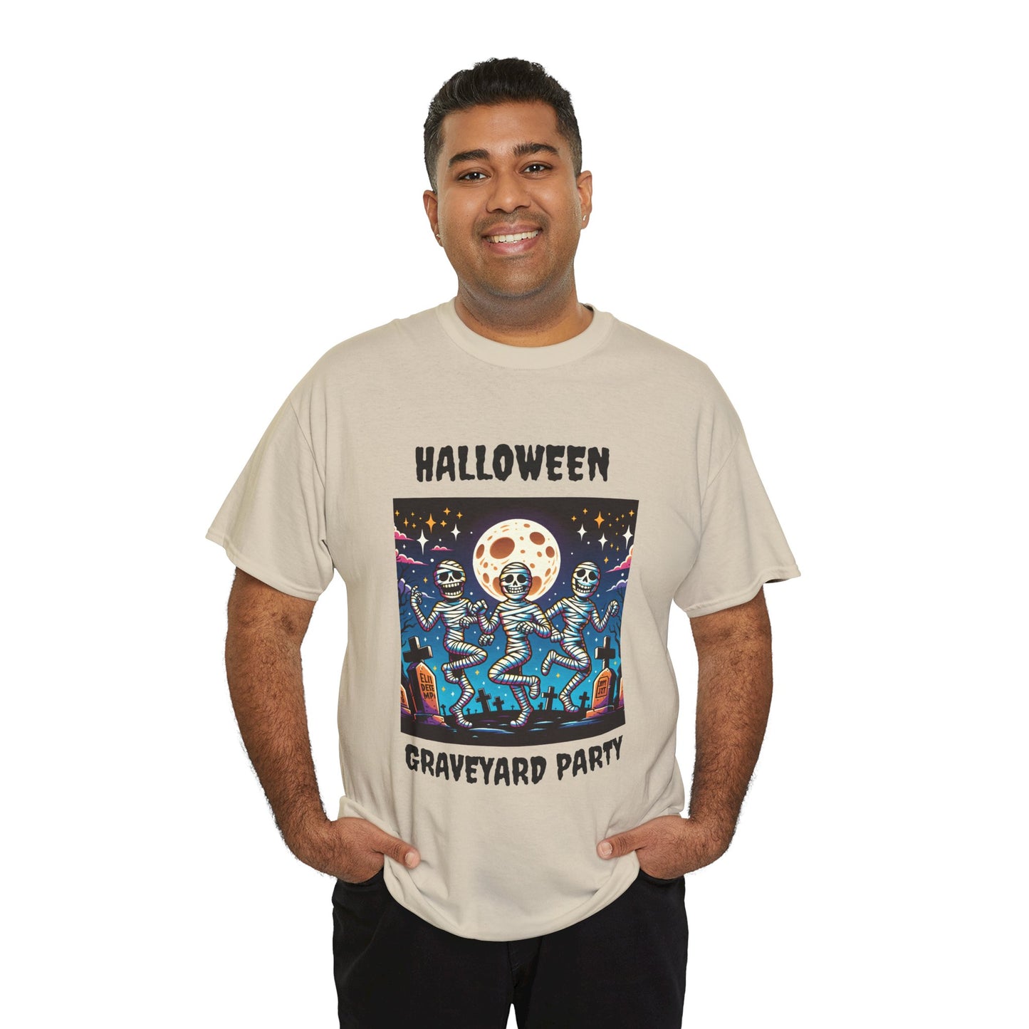 Halloween Graveyard Party Unisex Heavy Cotton Tee