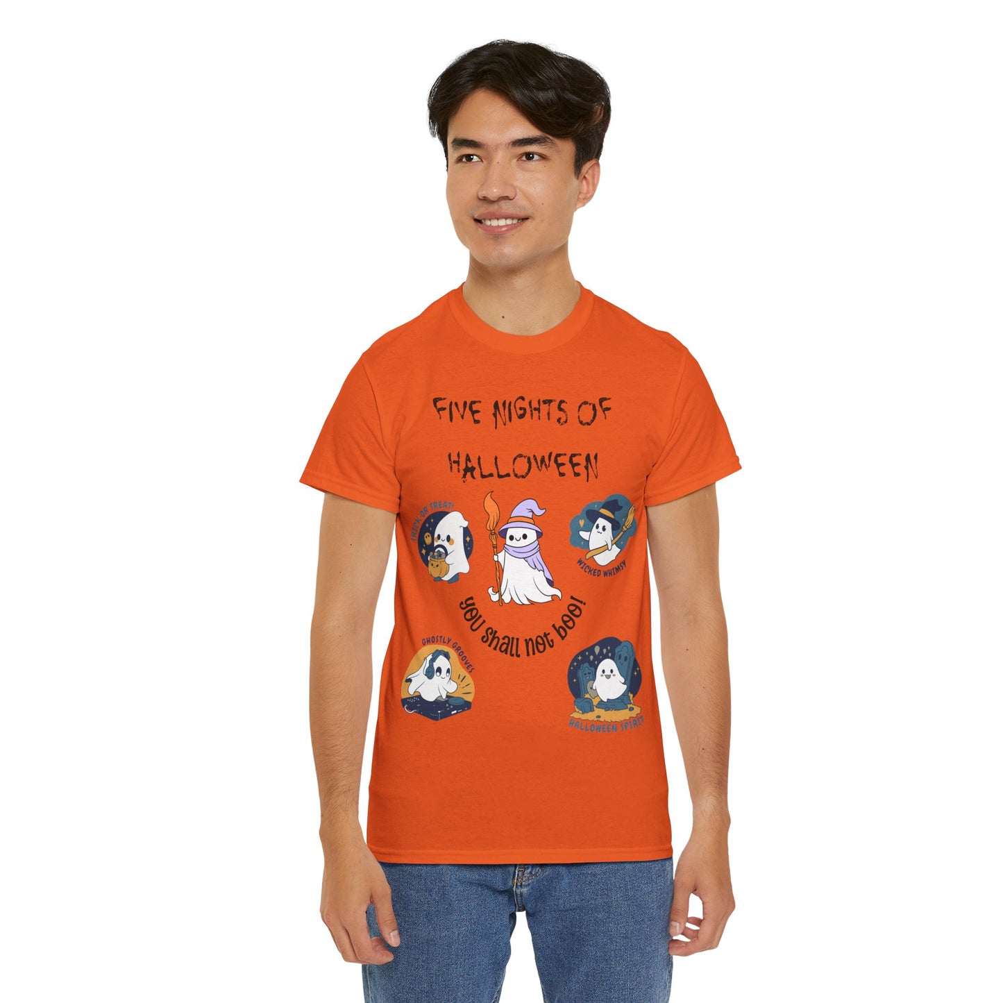 Five Nights Of Halloween Unisex Heavy Cotton Tee