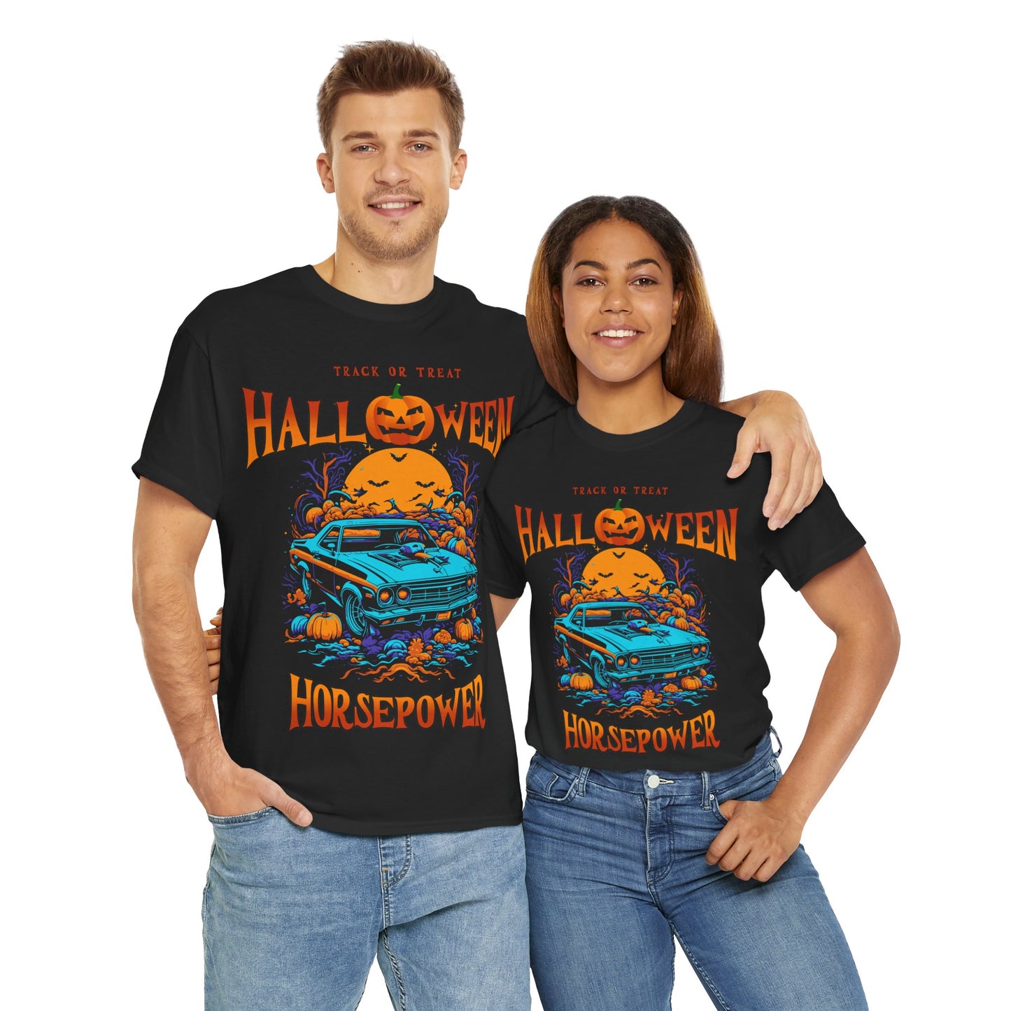 Halloween Horsepower Unisex Heavy Cotton Tee