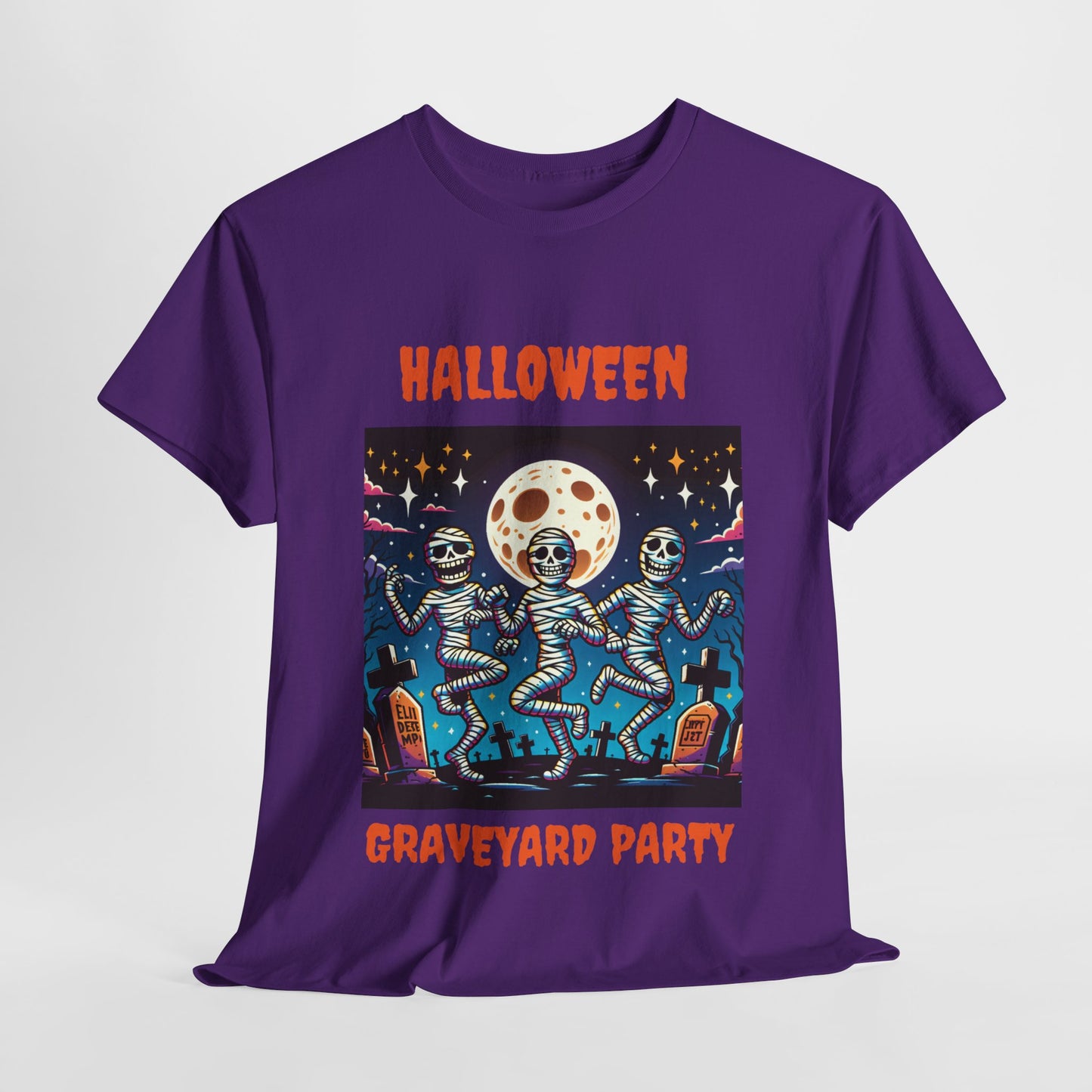 Halloween Graveyard Party Unisex Heavy Cotton Tee