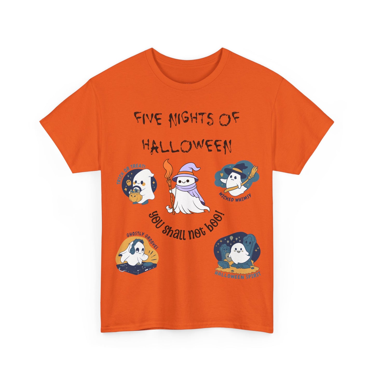 Five Nights Of Halloween Unisex Heavy Cotton Tee