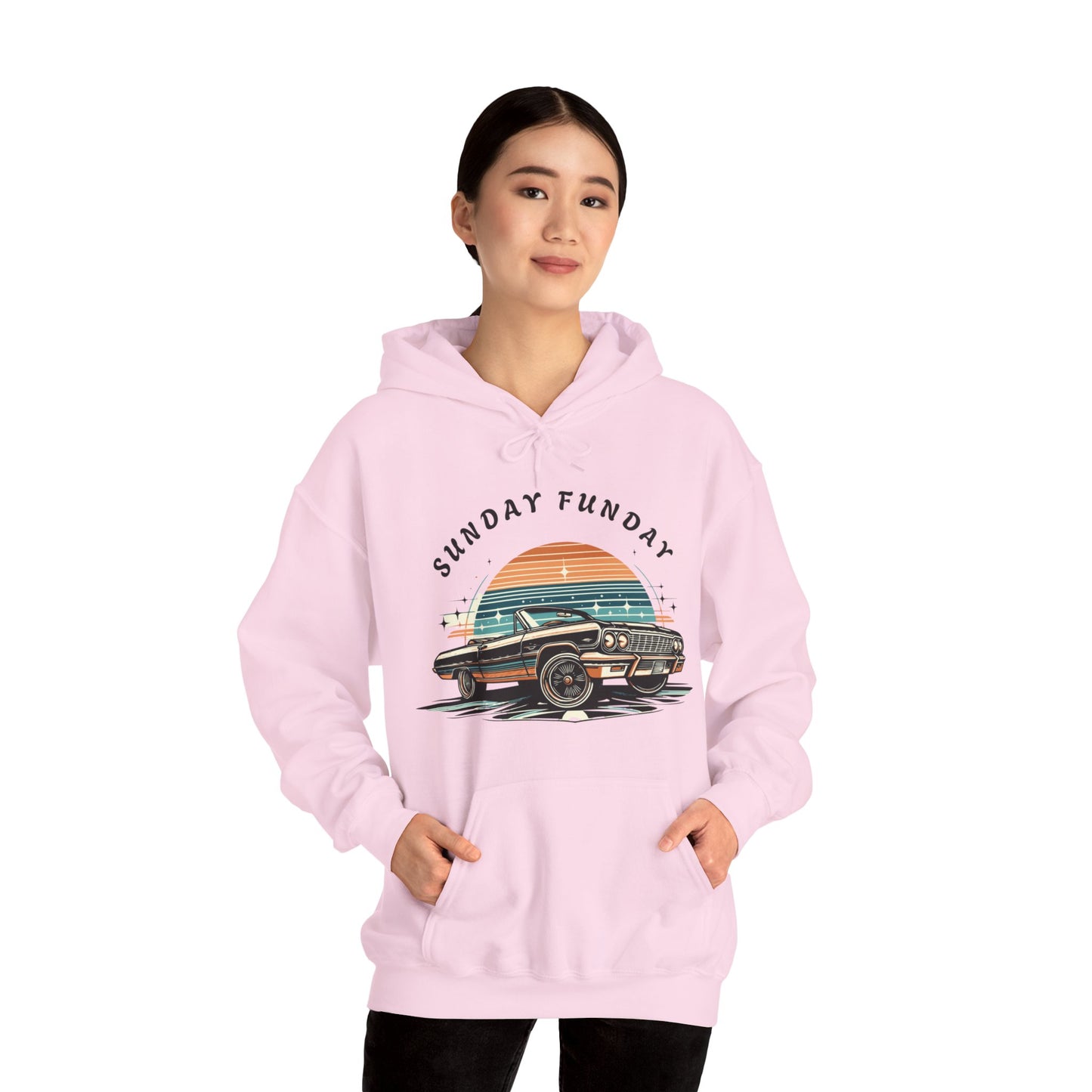 Sunday Funday Cruisin Lowrider Unisex Heavy Blend™ Hooded Sweatshirt