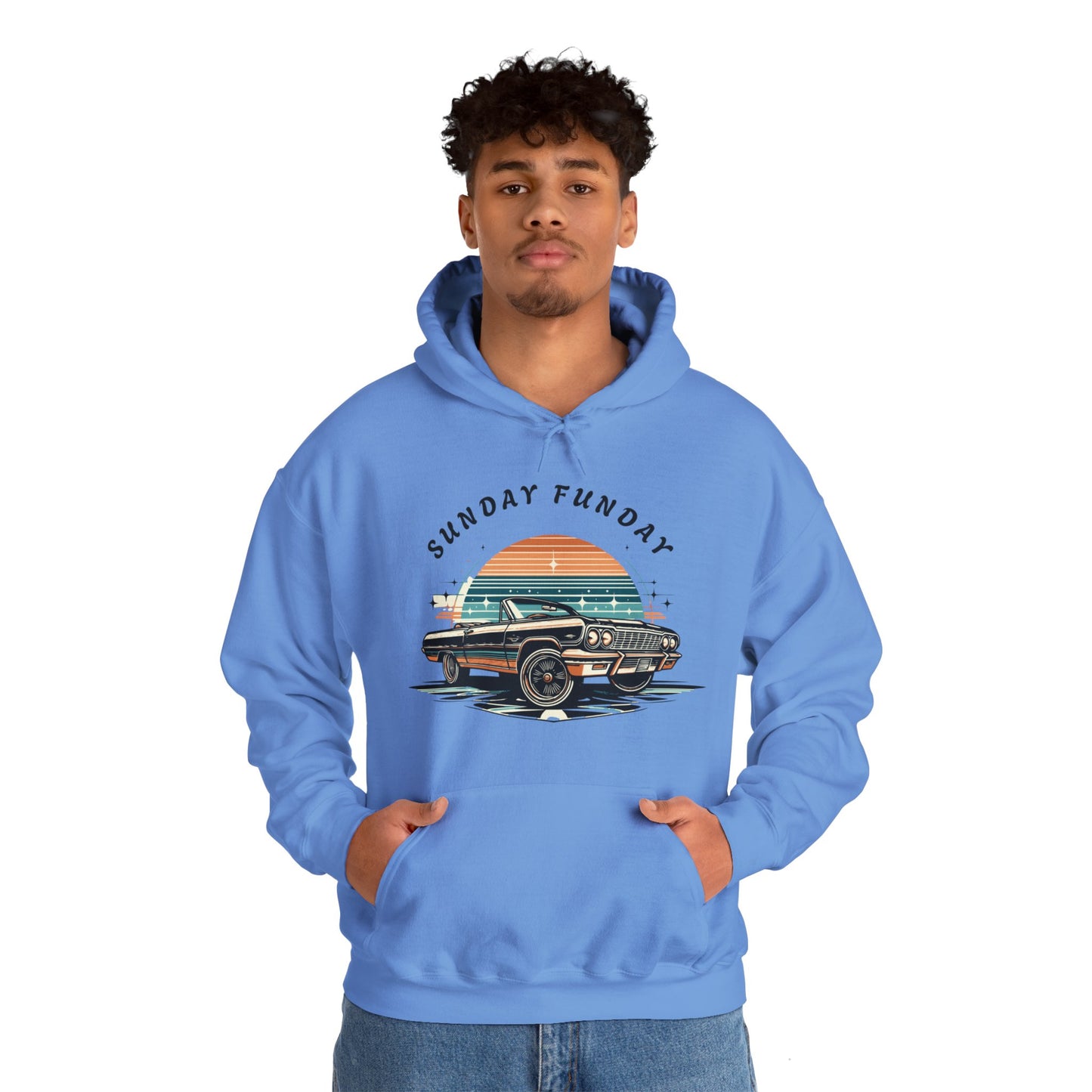 Sunday Funday Cruisin Lowrider Unisex Heavy Blend™ Hooded Sweatshirt