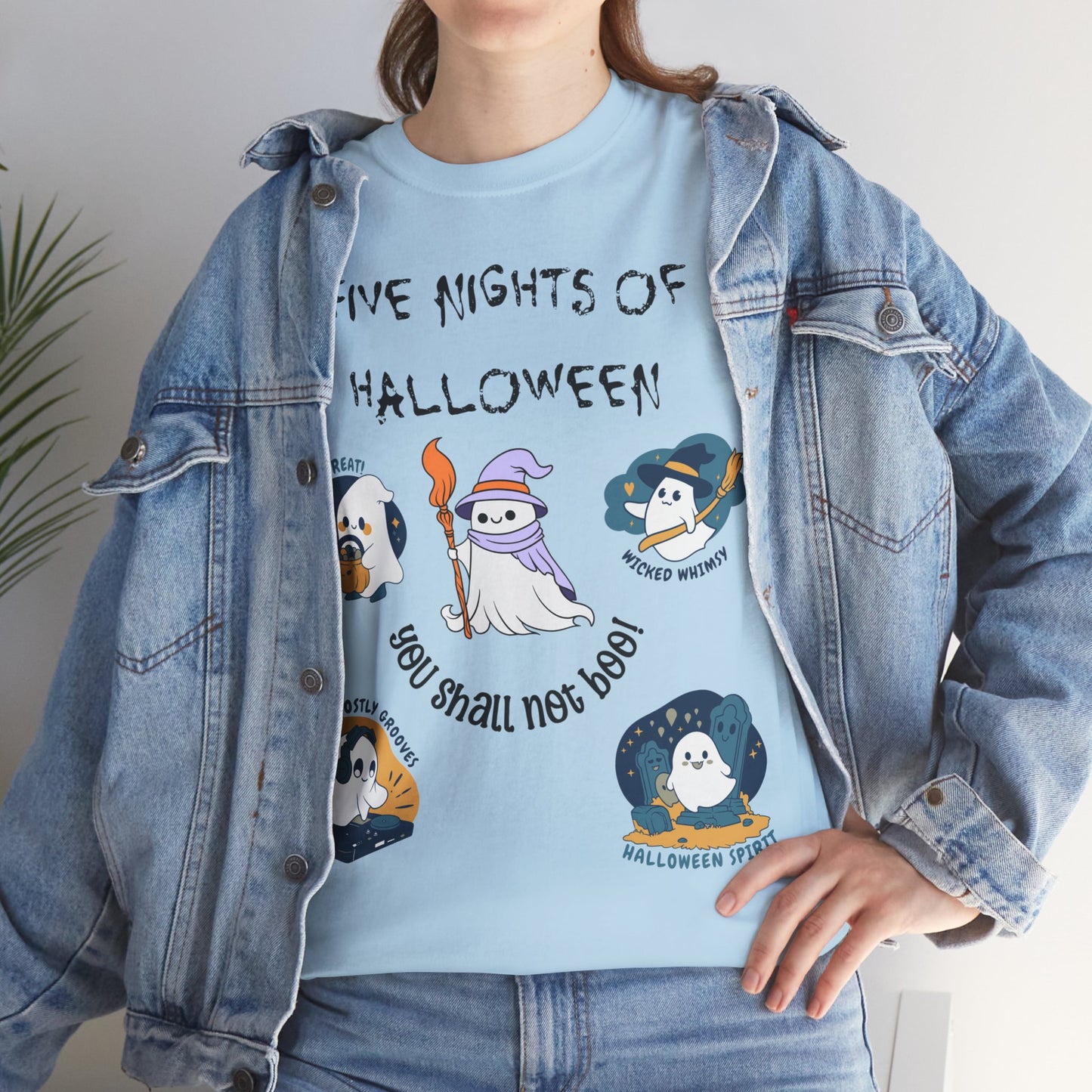 Five Nights Of Halloween Unisex Heavy Cotton Tee