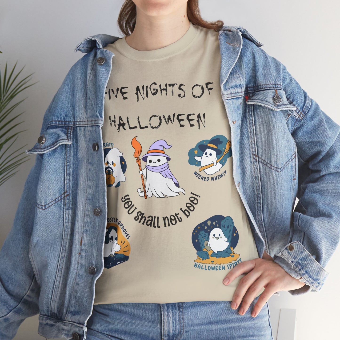 Five Nights Of Halloween Unisex Heavy Cotton Tee