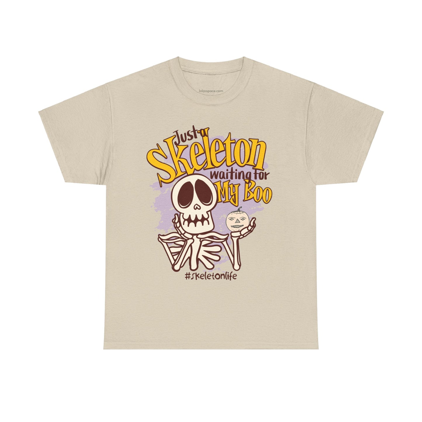 Halloween Skeleton Boo Unisex Heavy Cotton Tee