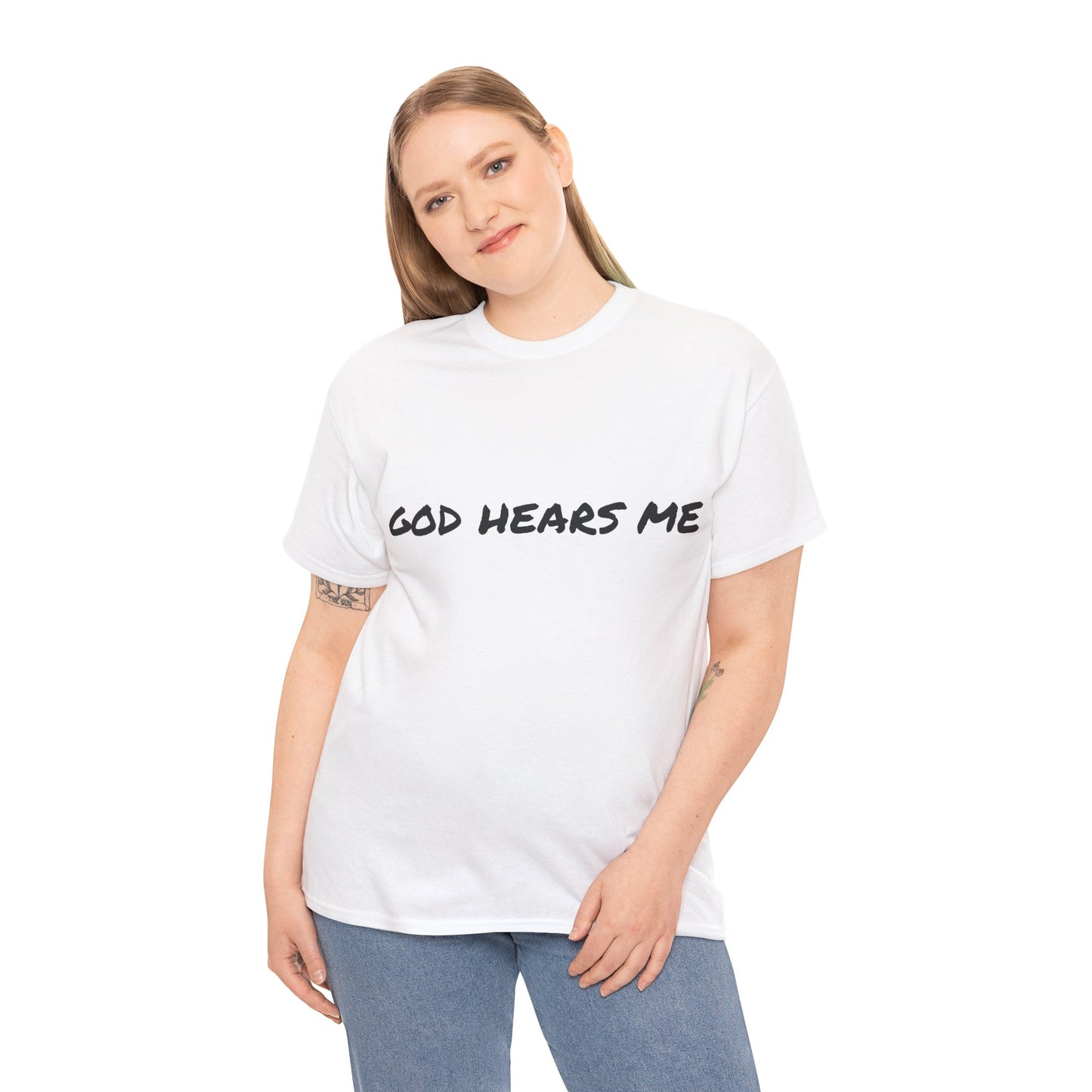 God Hears Me Unisex Heavy Cotton Tee