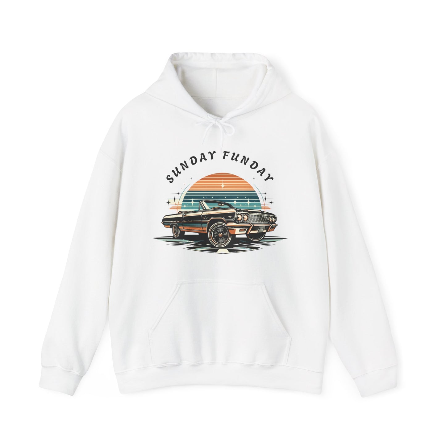 Sunday Funday Cruisin Lowrider Unisex Heavy Blend™ Hooded Sweatshirt