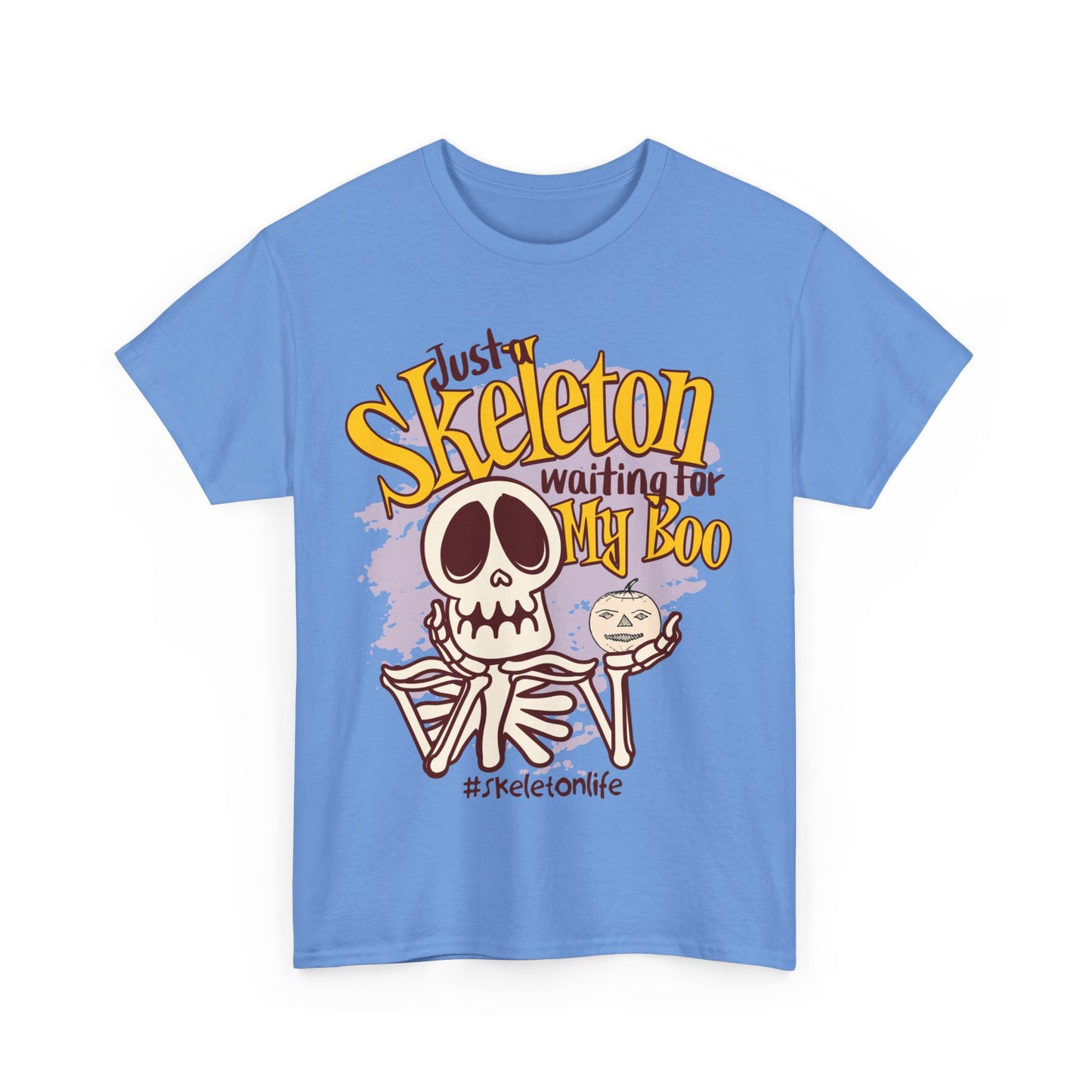 Halloween Skeleton Boo Unisex Heavy Cotton Tee